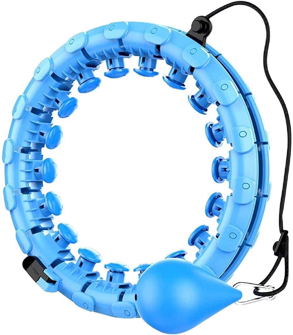 Weighted Smart Hula Hoop for Women - Adjustable 2-in-1 Ab Workout with 24 Detachable Massage Balls | Waist Trainer for Weight Loss, Core Exercise & Postpartum Recovery | Home Gym Equipment for Tummy Toning & Belly Fat Burning | Perfect for Yoga, Pilates & Dance Fitness | Great Gift for Fitness Lovers | Use for Home Workouts, Office Breaks & Post-Workout Recovery | Ideal for Indoor Fitness, Core Strengthening & Stress Relief