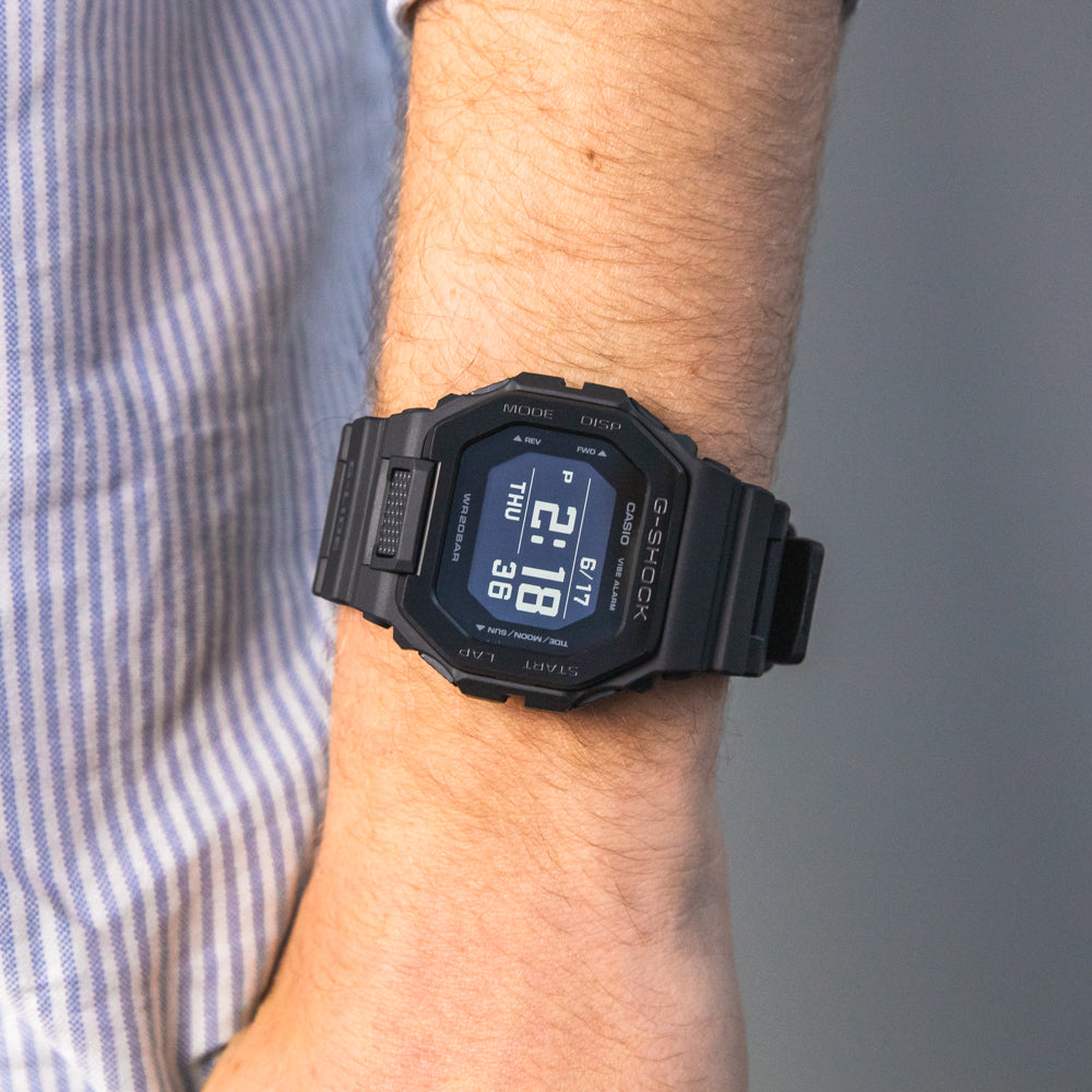 G Shock G Lide Series GBX100NS-1 Black Tide Smartphone Link Watch - Surfing, Swimming & Outdoor Sports Activity Tracker