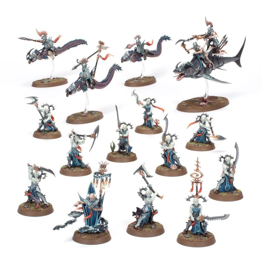 Age of Sigmar Spearhead: Idoneth Deepkin Warhammer Miniatures Set - Perfect for Tabletop Wargaming and Fantasy Battles