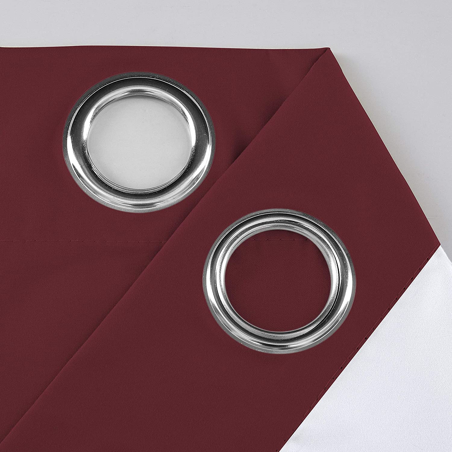 Rooney 2-Panel Blackout Curtains 100% Room Darkening - Thermal Insulated Solid Grommet Top Drapes for Bedroom & Living Room (Burgundy, 52x45 Inches) - Perfect for Night Shift Workers & Light Sleepers