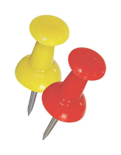 Hillman Assorted Push Pins - 16 Pack (160 Pieces) | Thumb Tacks for Bulletin Boards, Office, Home & School | Rust-Resistant Steel Pushpins for Maps, Photos & Notes