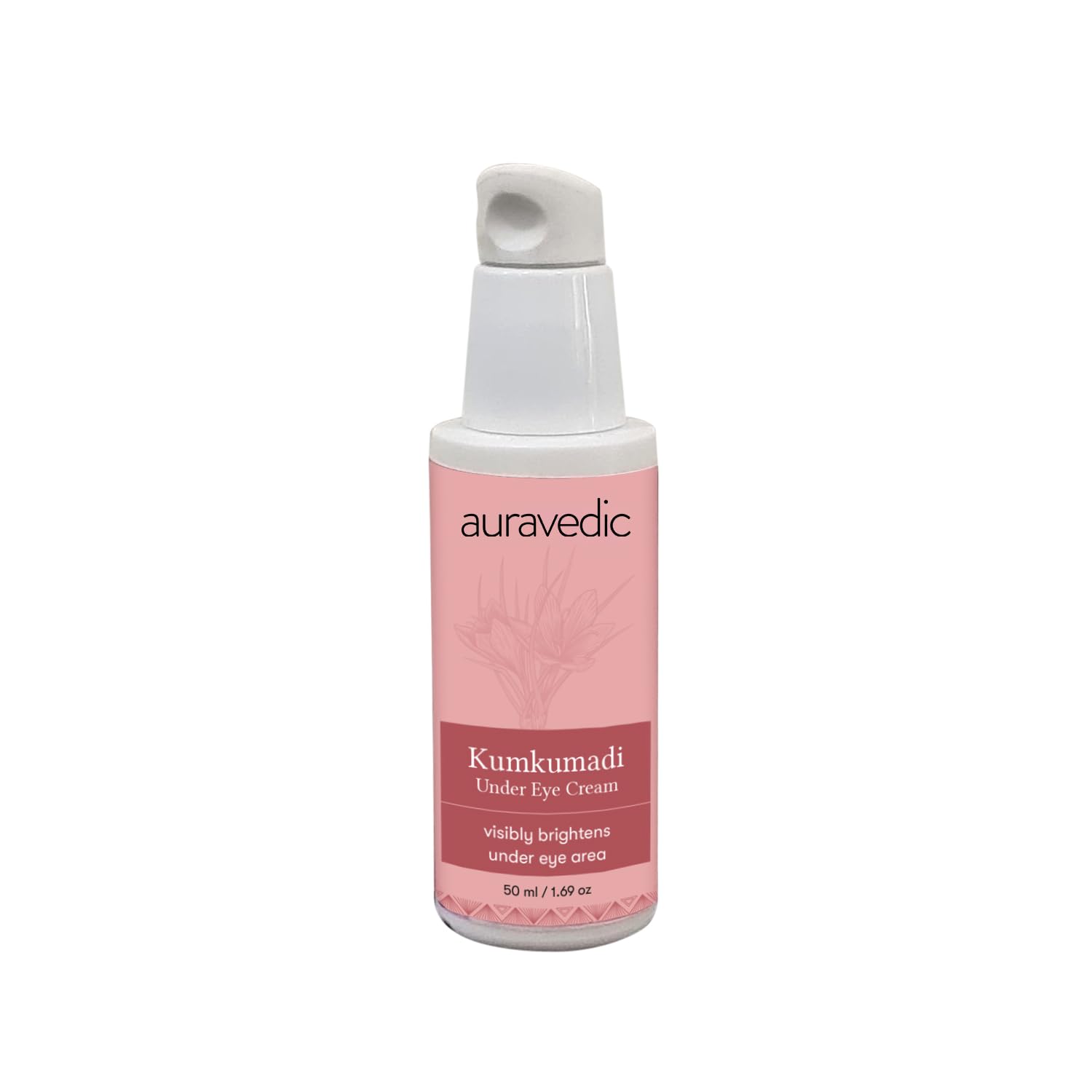 AURAVEDIC Kumkumadi Tailam Under Eye Cream for Dark Circles - 50g Ayurvedic Eye Treatment for Men & Women | Reduce Puffiness & Brighten Skin | Perfect for Night Routine & Travel Skincare