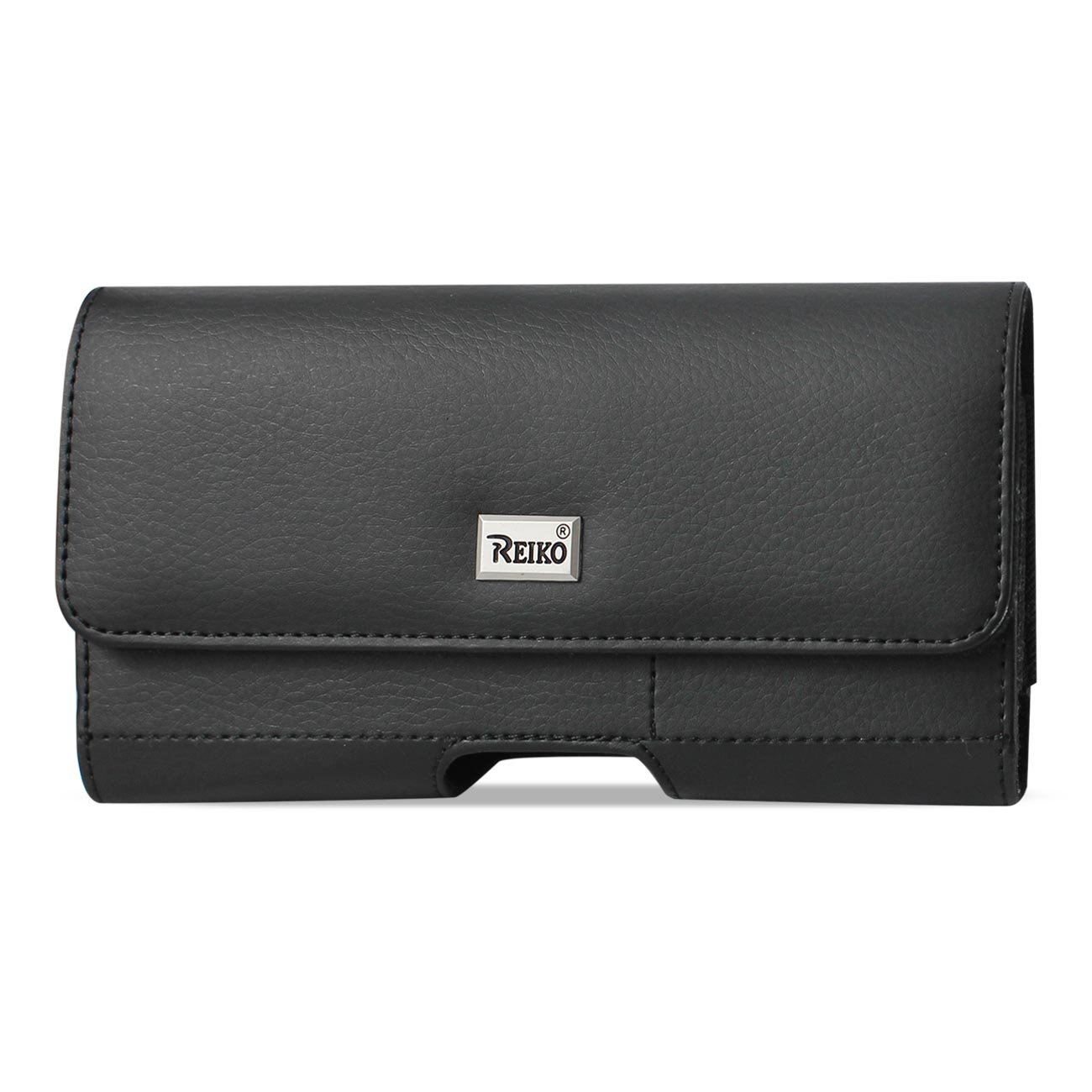 Horizontal Black Leather Wallet Case for Motorola E5 Plus - Extra Pocket for Cash & Cards Under Flap | Perfect for Daily Use, Travel & Business