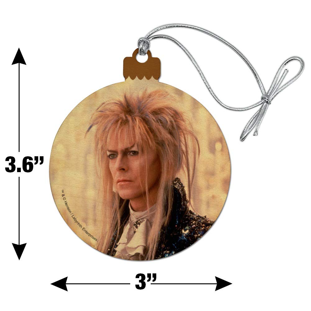 David Bowie as Jareth from Labyrinth Wooden Christmas Ornament - Unique Holiday Tree Decoration for Bowie Fans, Movie Lovers & Collectors - Perfect for Christmas Decor, Gift Giving & Pop Culture Enthusiasts