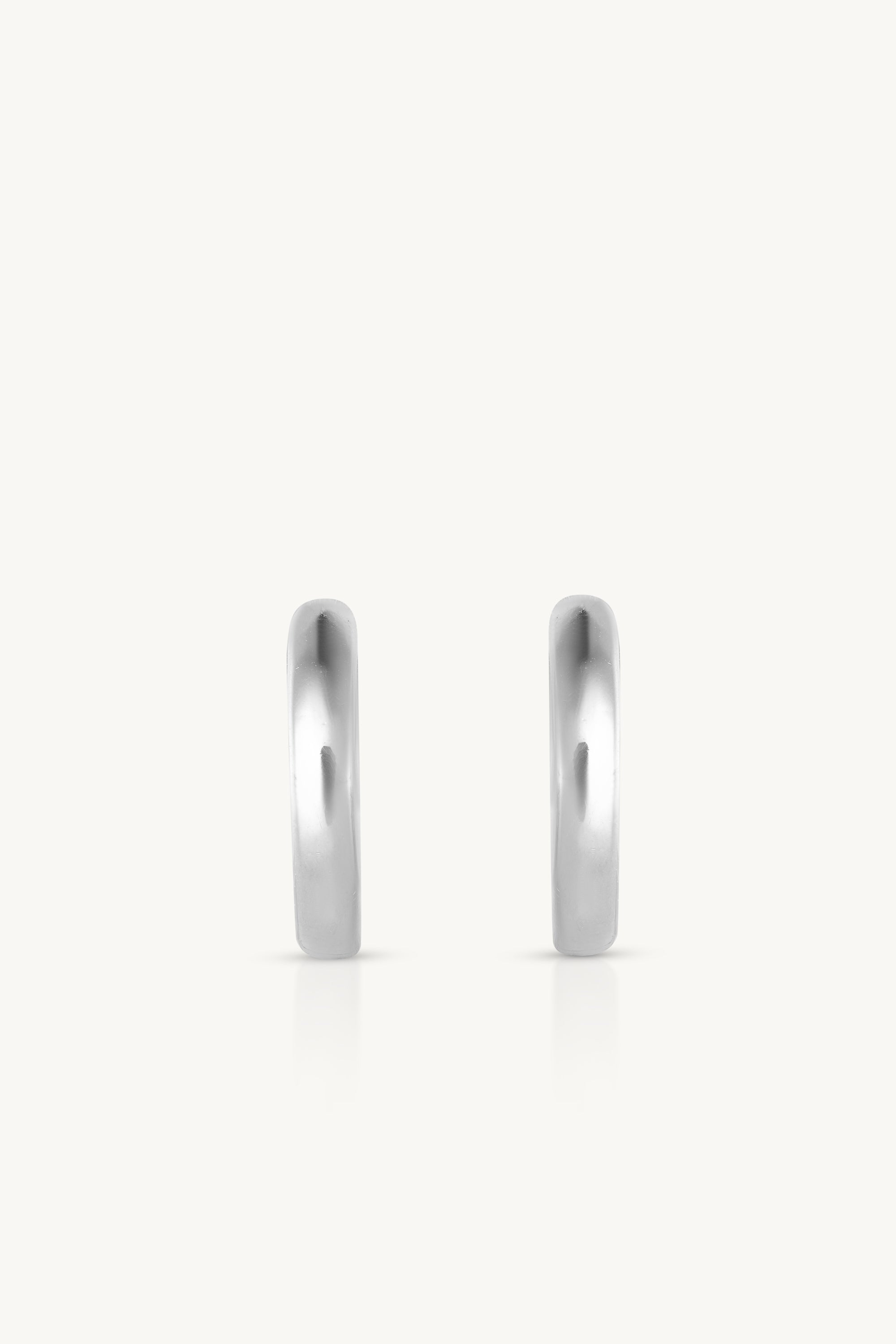Polished Silver Huggie Earrings for Women - Small Hoop Earrings for Everyday Wear | Perfect for Casual, Office & Date Night Outfits