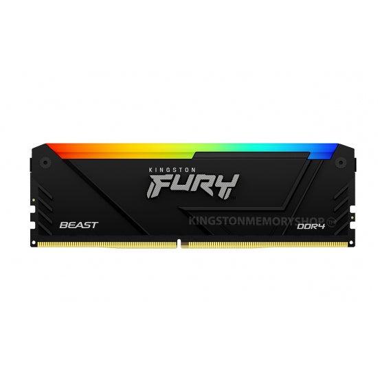 Kingston FURY Beast RGB 16GB (2x8GB) DDR4 3600MHz CL17 Desktop Memory Kit - High Performance Gaming RAM for PC, Laptop & Workstation Computers | Perfect for Gaming, Streaming & Content Creation