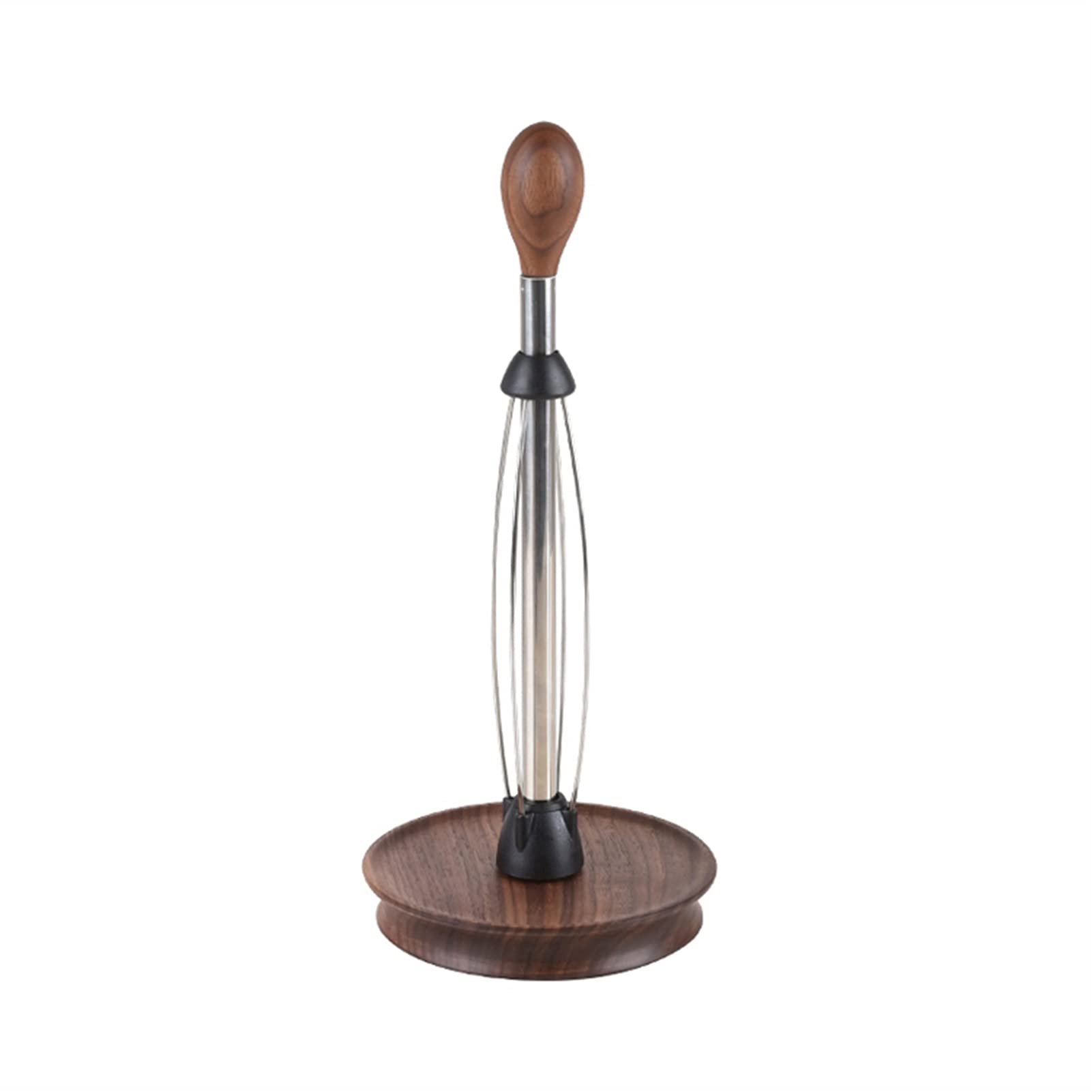 Stainless Steel & Solid Wood Vertical Paper Towel Holder - Creative Kitchen Roll Holder with Damper for Home & Desktop Use - Perfect for Kitchens, Bathrooms, and Office Spaces (Color: C)