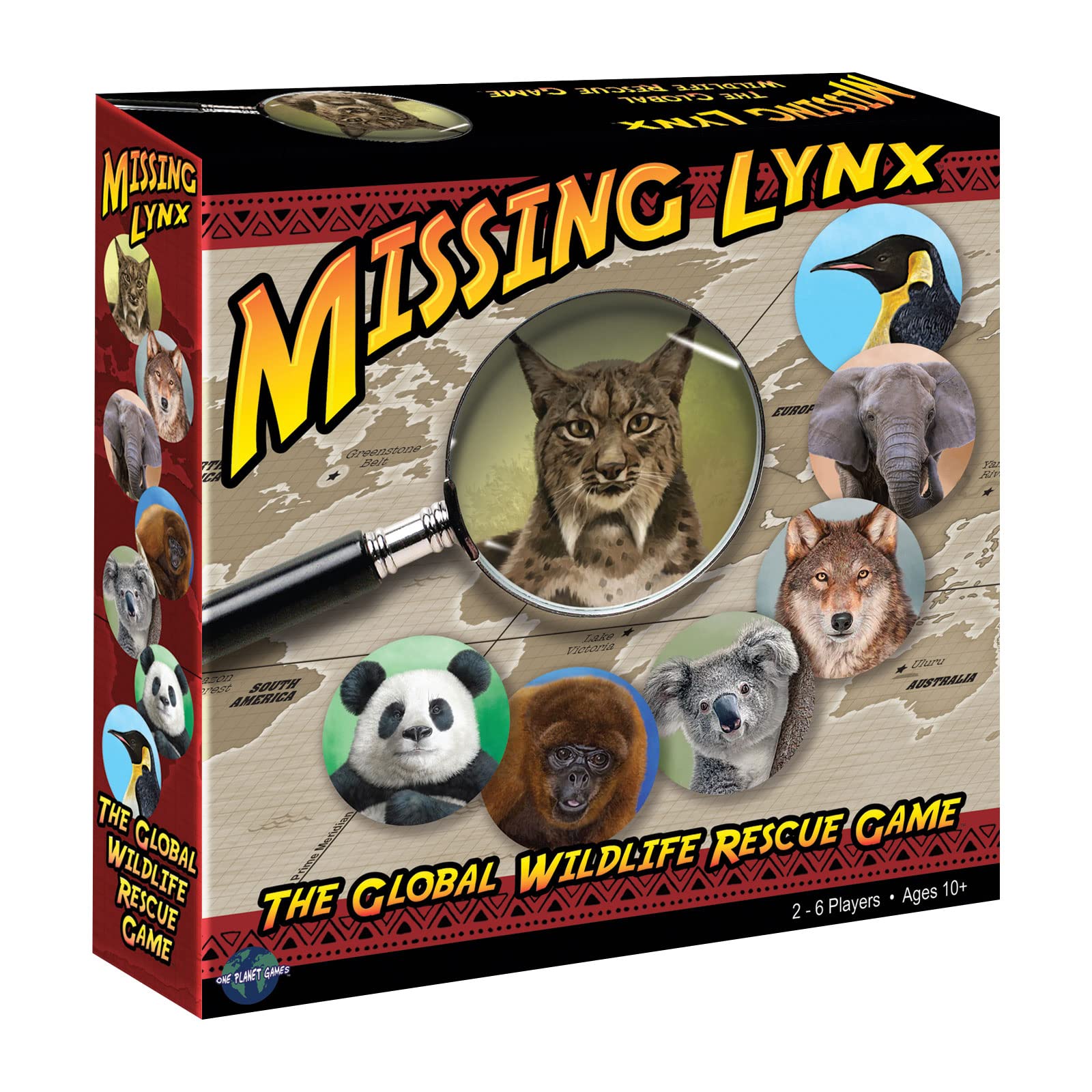 Missing Lynx Wildlife Rescue - Best Cooperative Board Game for Kids & Family Game Night - Educational World Map Adventure for Learning & Bonding