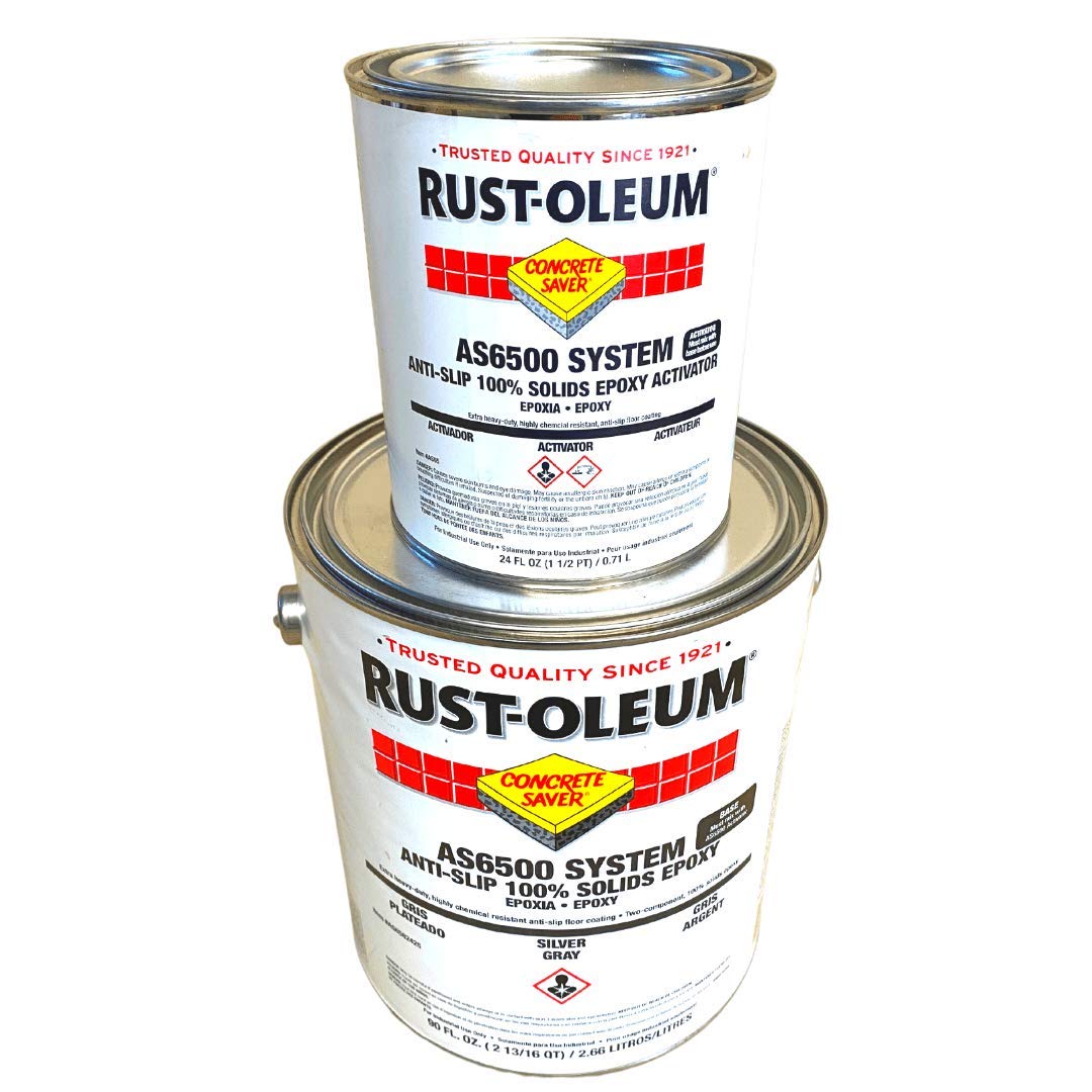 AS6500 Silver Gray Gloss 1 Gallon Paint Kit - High Gloss Finish for Automotive, Marine & Industrial Surfaces - Perfect for Cars, Boats & Metal Equipment