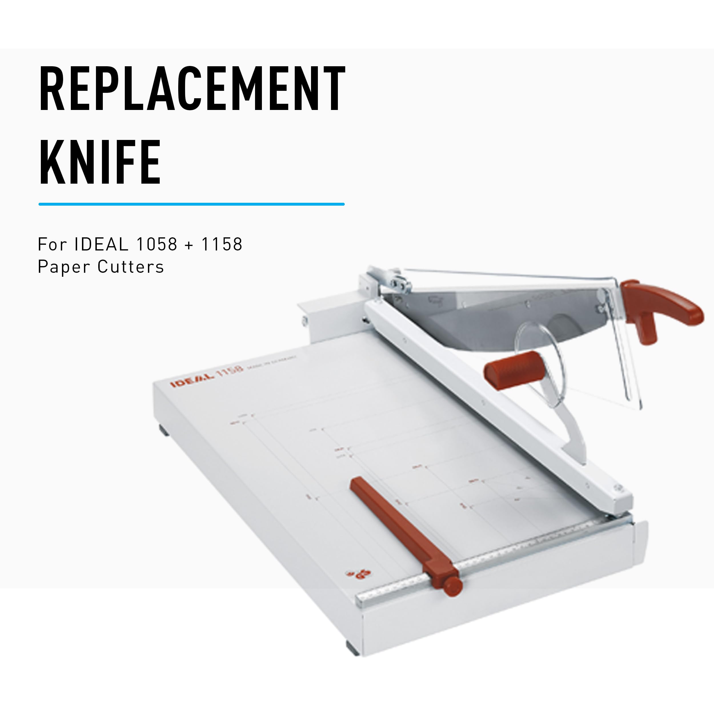 IDEAL 1158 Replacement Knife Kit - Compatible with IDEAL Paper Cutter Models 1058 & 1158 - Includes Upper and Lower Blades - Perfect for Office, School, and Crafting Projects