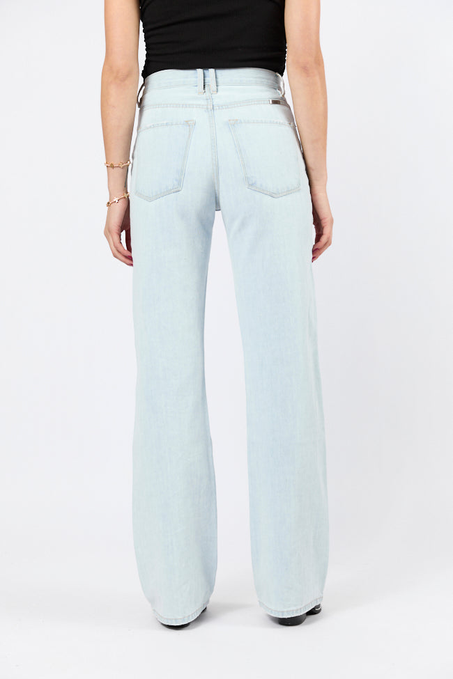 Karter Light Wash Wide Leg Distressed 90's Flare Jeans for Women | Vintage High Waisted Denim Pants | Casual & Retro Outfit for Streetwear, Party, and Everyday Fashion