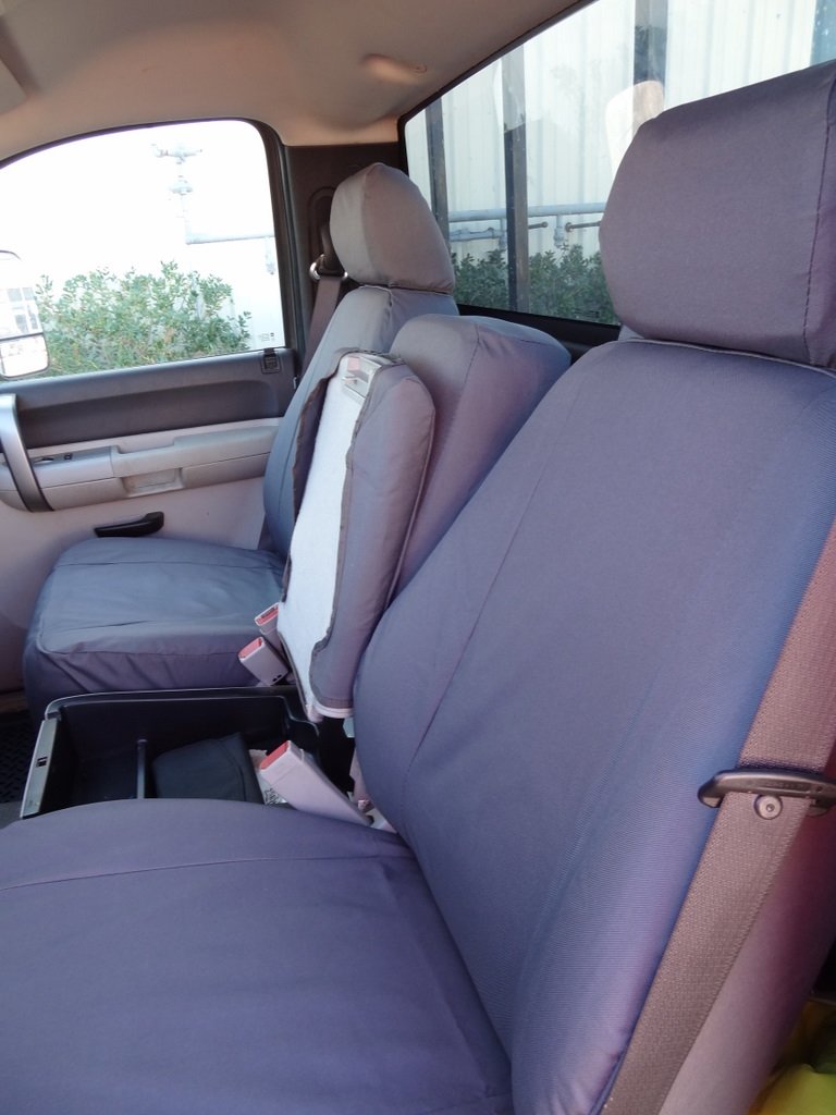 Durafit C1127-C8 Waterproof Custom Seat Covers for Chevy Silverado, Avalanche & GMC Sierra LT 40/20/40 - Gray Endura Fabric for All-Weather Protection | Perfect for Off-Roading, Work Trucks & Outdoor Adventures