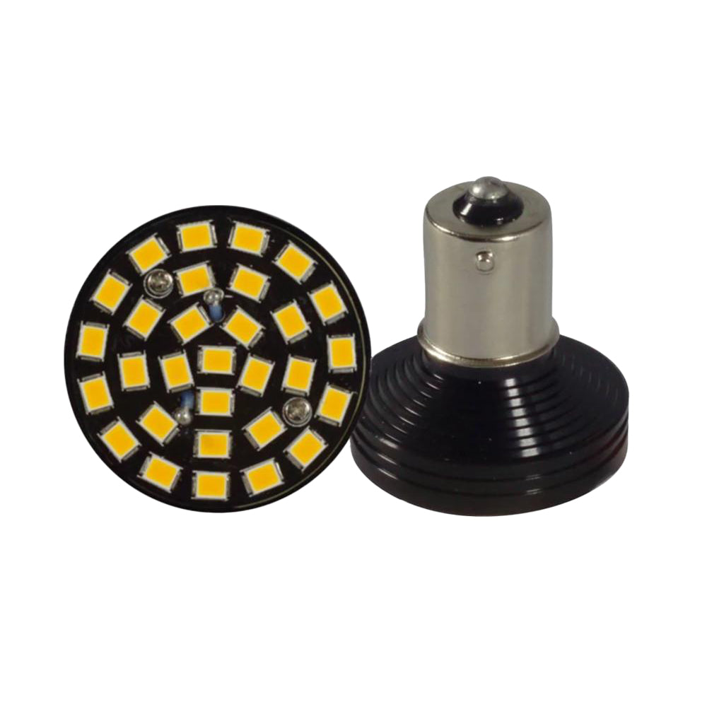 Indian Scout SUNBURST LED Turn Signals Pair - High Visibility Amber Lights for Motorcycle Safety - Perfect for Night Riding & Custom Bike Builds
