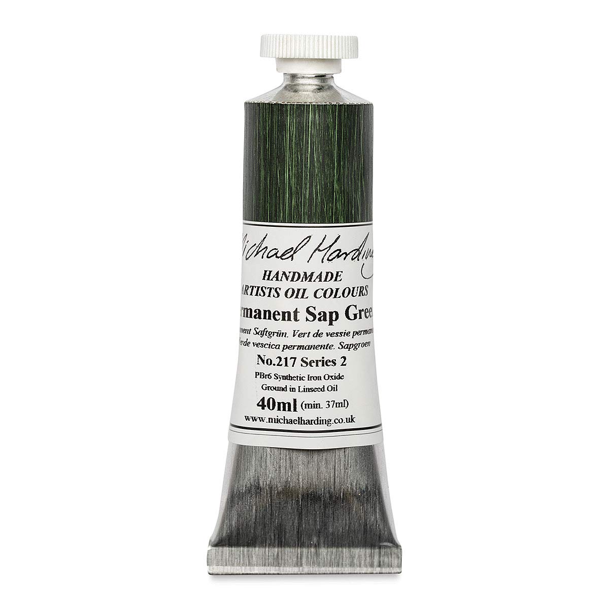 Michael Harding Artist Oil Colors - Permanent Sap Green (40ml Tube, 21740) | Professional Oil Painting Supplies for Landscape & Nature Art