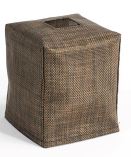 FOH Metroweave Tissue Box Cover - Set of 4, Decorative Fabric Tissue Holder for Home & Office, Perfect for Living Room, Bedroom, or Bathroom Decor