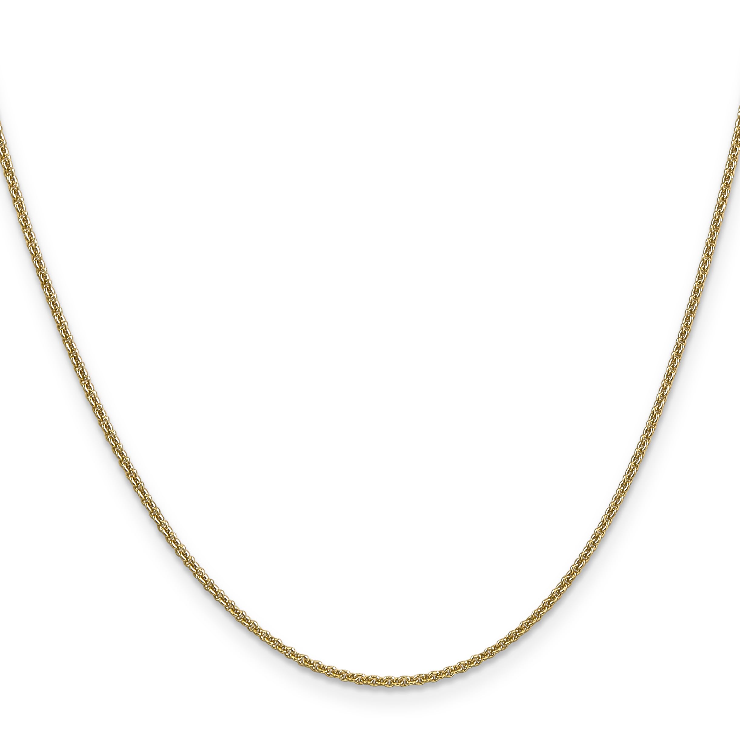 14K Solid Yellow Gold 1.4mm Round Link Cable Chain Necklace for Women - Dainty Delicate Layering Necklace Jewelry Gift for Her, Perfect for Everyday Wear & Special Occasions