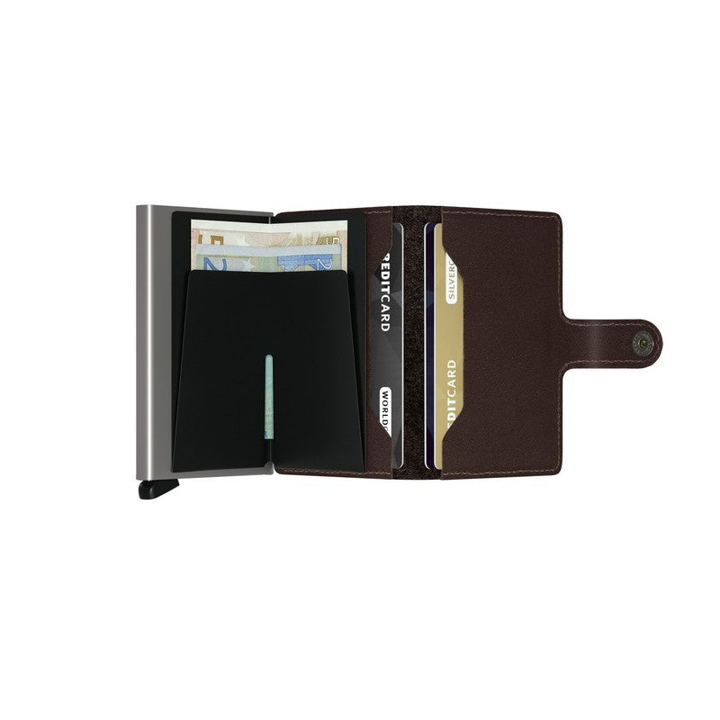 Mini Wallet for Women & Men - Original Dark Brown Leather Slim Card Holder - Perfect for Travel, Everyday Use & Gift Giving