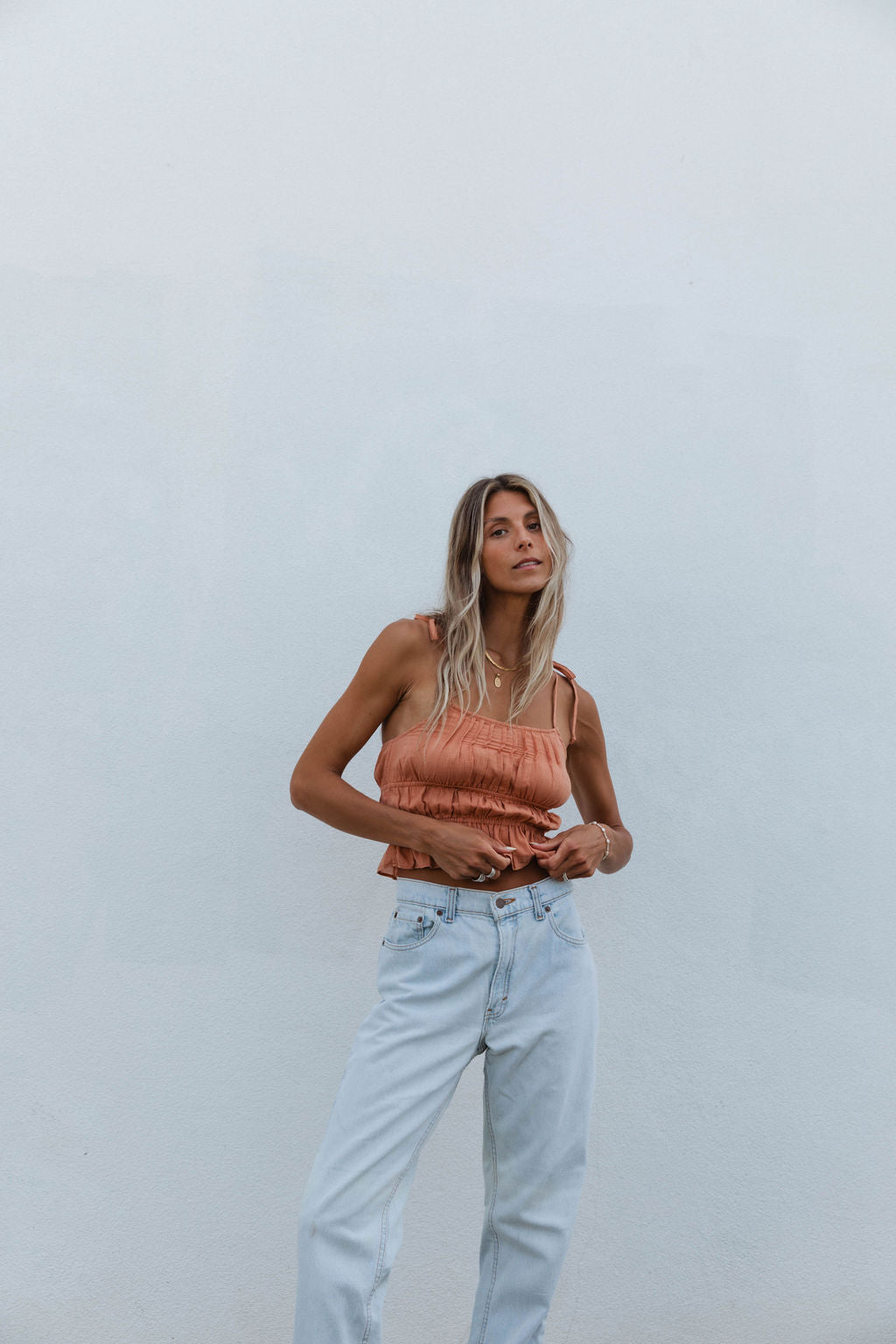 Lagoon Woven Cotton Gauze Tank Top for Women - Breathable Summer Beachwear, Casual Loungewear & Boho Style Outfits