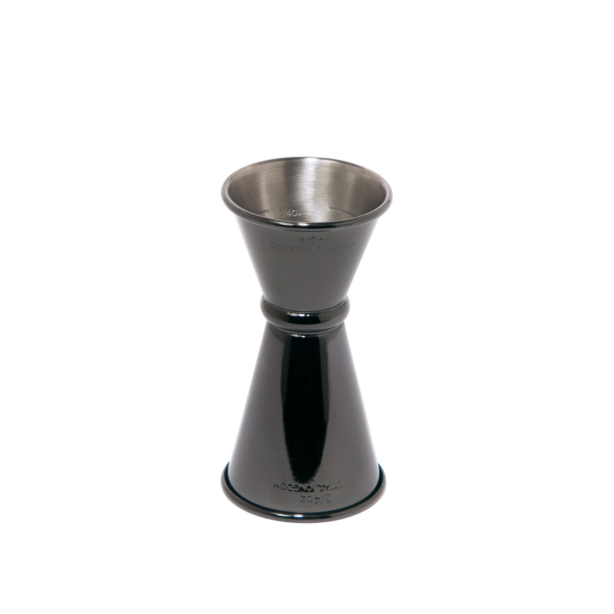 Premium Japanese Style Jigger - Gunmetal Black - ½oz & ¾oz Dual Measuring Cup - Perfect for Cocktails, Bartending, and Home Bar Mixing