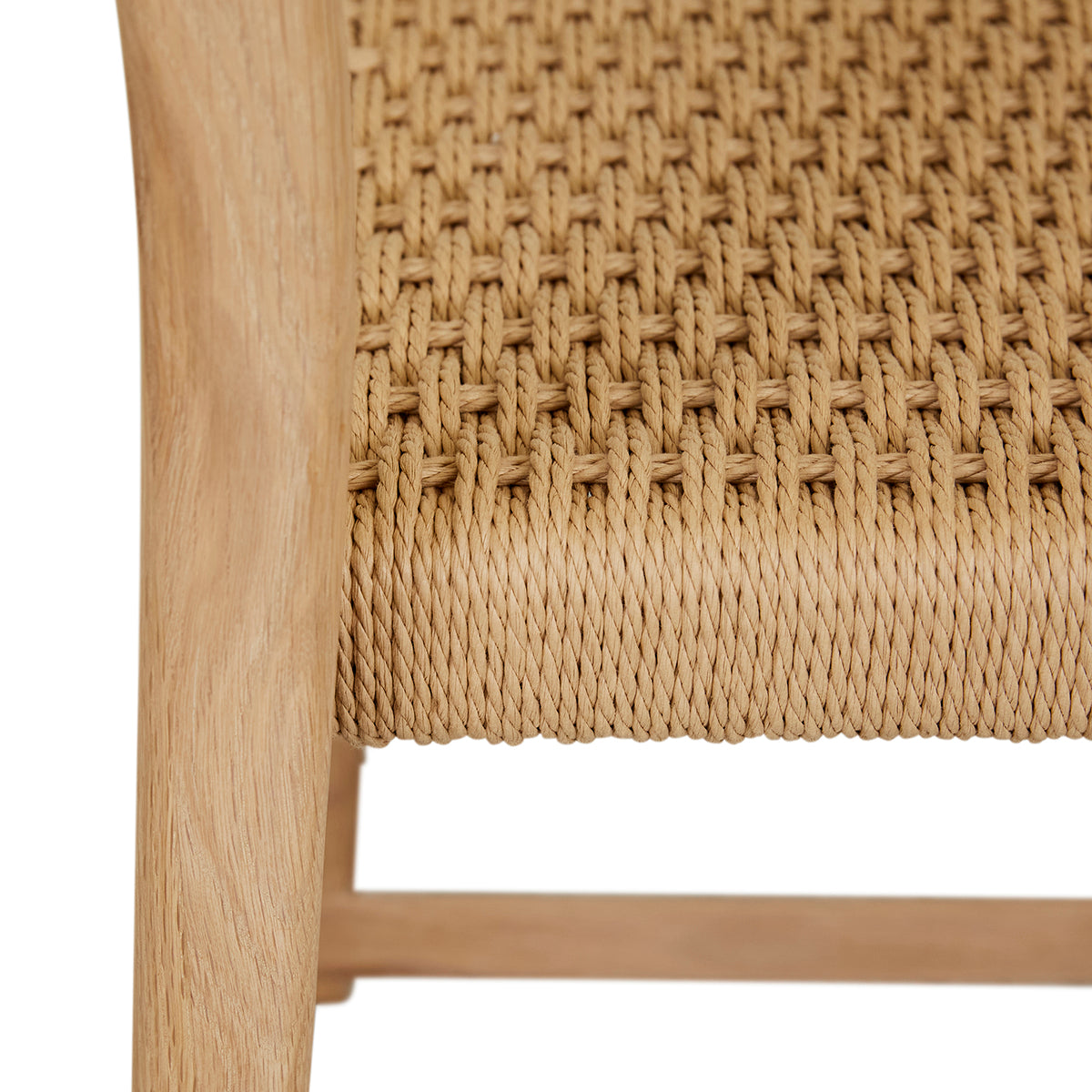 Anton Paper Cord Dining Chair - Natural Woven Seat, Solid Wood Frame, Mid-Century Modern Design - Perfect for Kitchen, Dining Room, and Breakfast Nook