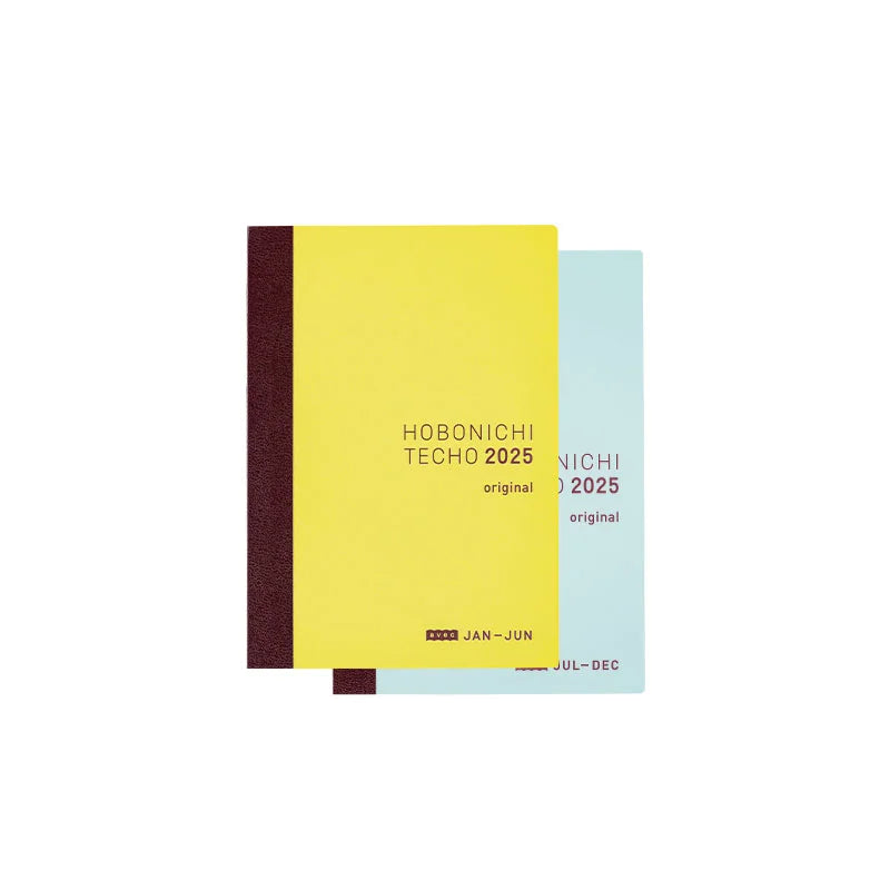 Hobonichi Techo 2025 Japanese Original Avec Planner - A6 Size Daily 6-Month Set (January Start, Monday Start) - Perfect for Journaling, Planning & Productivity