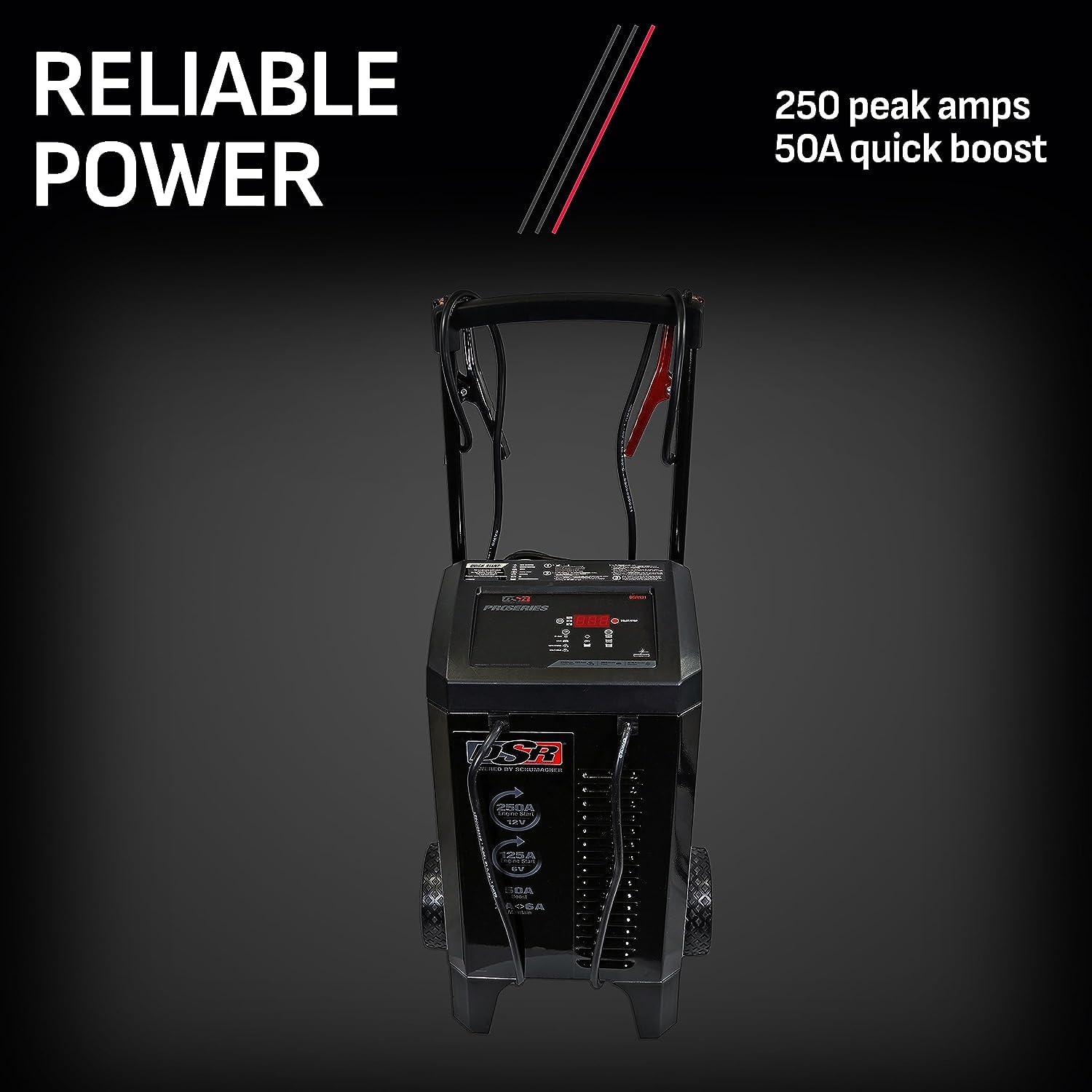 Schumacher Electric DSR131 250 Amp 12V/125 Amp 6V/50 Amp Smart Car Battery Charger - Automatic Auto Battery Charger, Maintainer & Portable Charger for Cars, Trucks, Motorcycles - Ideal for Dealers, Shops & Home Garage Use