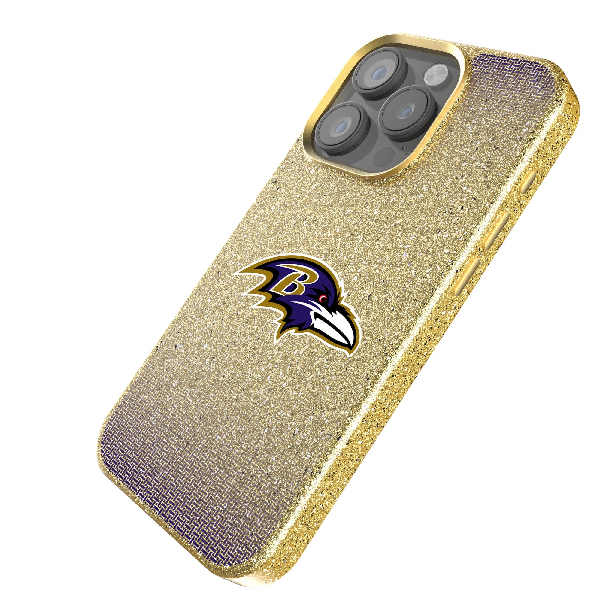 Baltimore Ravens Rhinestone Glitter Phone Case for iPhone 14/13/12/11 Pro Max - Luxury Bling Design for Football Fans, Game Day & Everyday Use