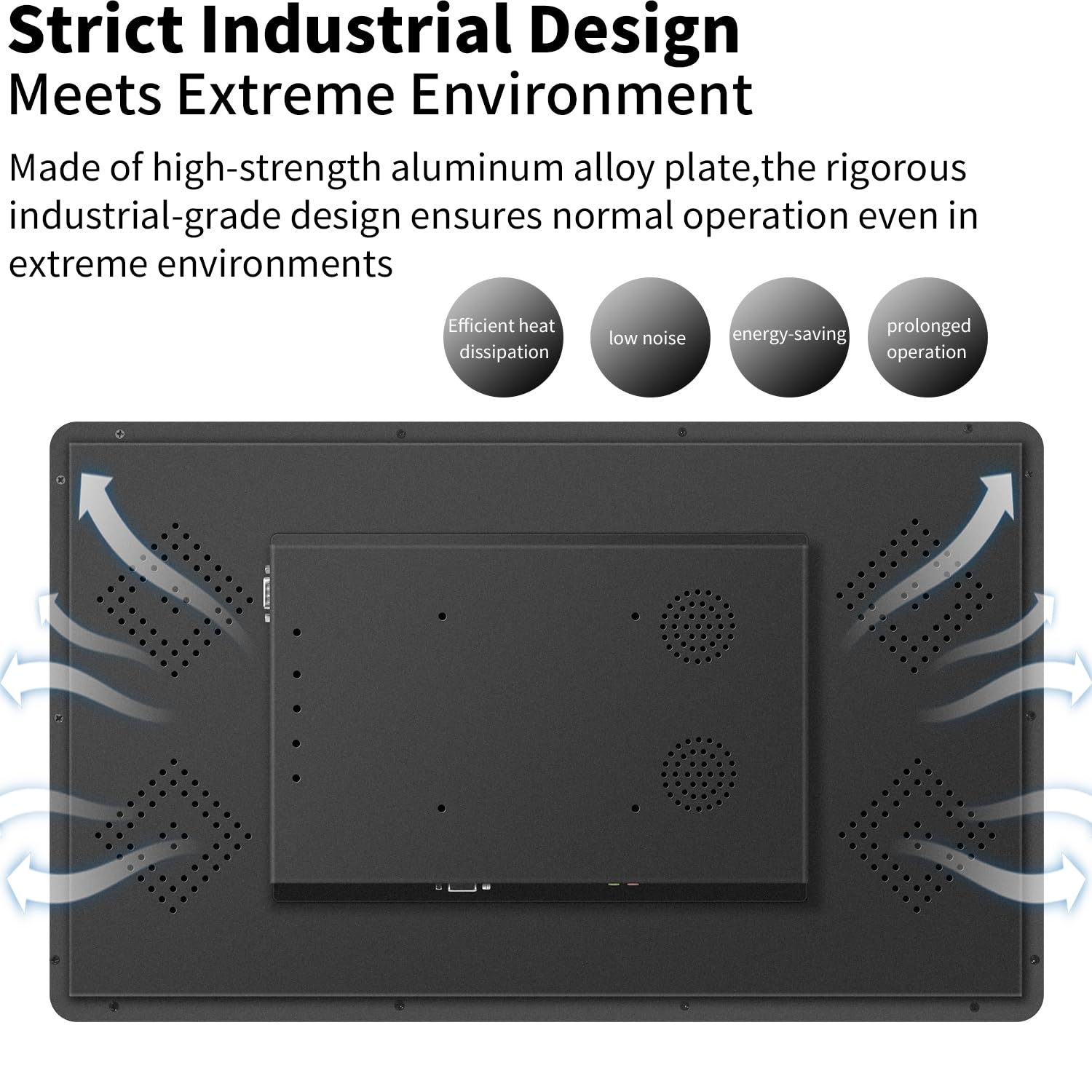 15.6 Inch Industrial Touch Screen Monitor - 10-Point Multi-Touch, 1920x1080 FHD, HDMI/VGA/USB, Built-in Speakers, VESA Mount - Perfect for POI/POS/Kiosk/Automation in Retail, Restaurants & Self-Service Terminals