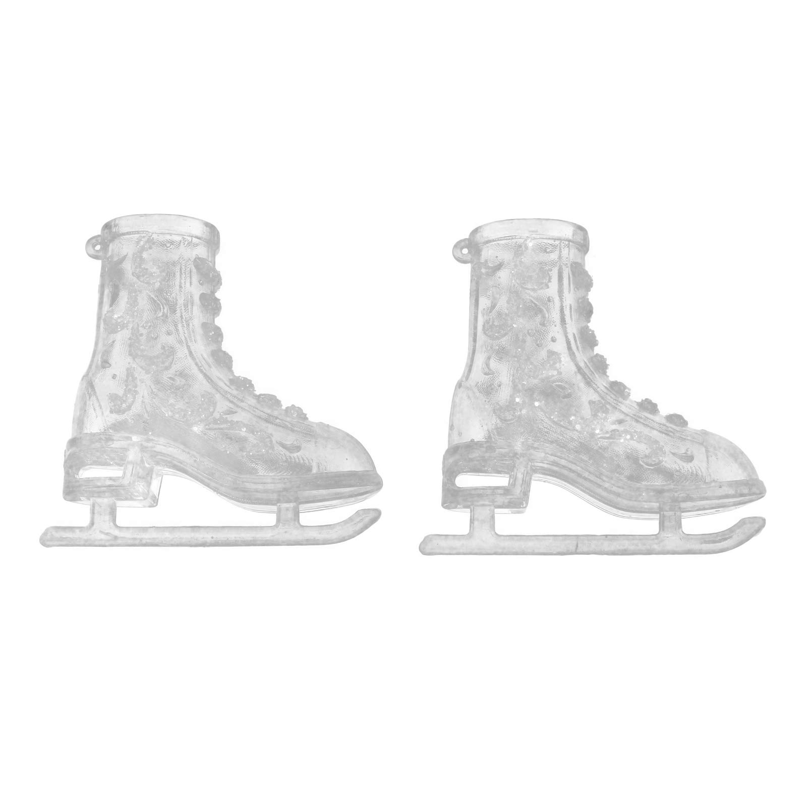 2pcs Ice Skates Ornaments - Christmas Window & Desktop Decorations for Holiday Home Decor - Perfect for Winter, Xmas Tree, and Festive Party Decor