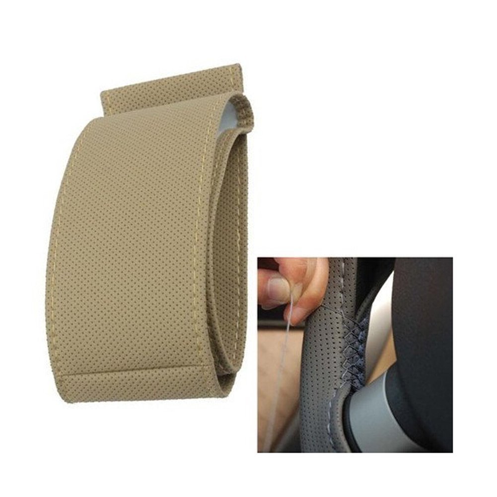Universal Anti-Slip Leather Steering Wheel Cover 15