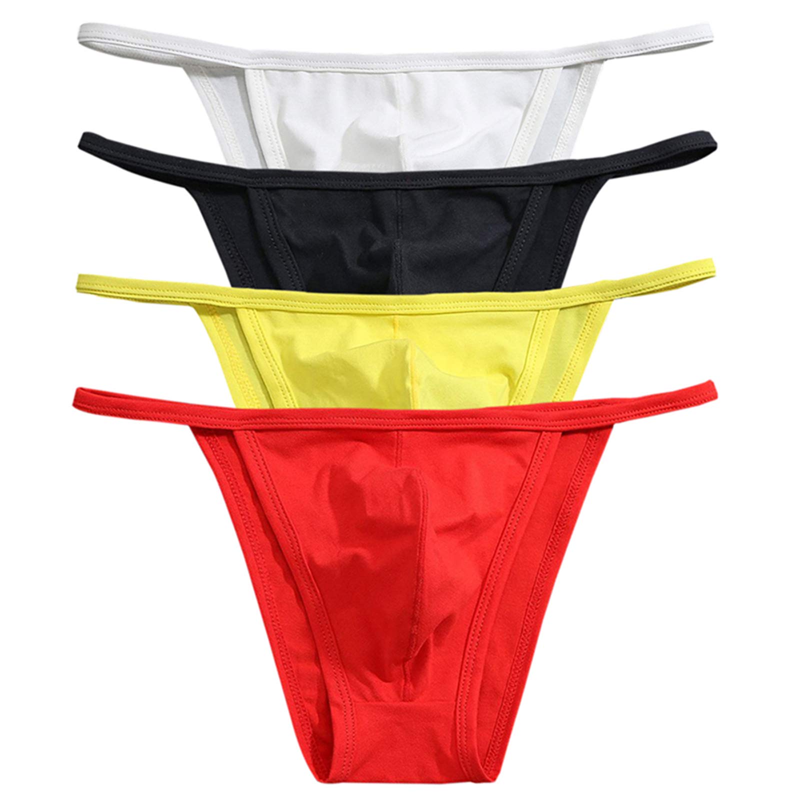 Sexy Men's Cotton Bikini Underwear - Low Rise Brazilian Briefs with Back Cut & Bulge Design for Comfort & Style - Perfect for Daily Wear, Gym, Swimming & Intimate Moments