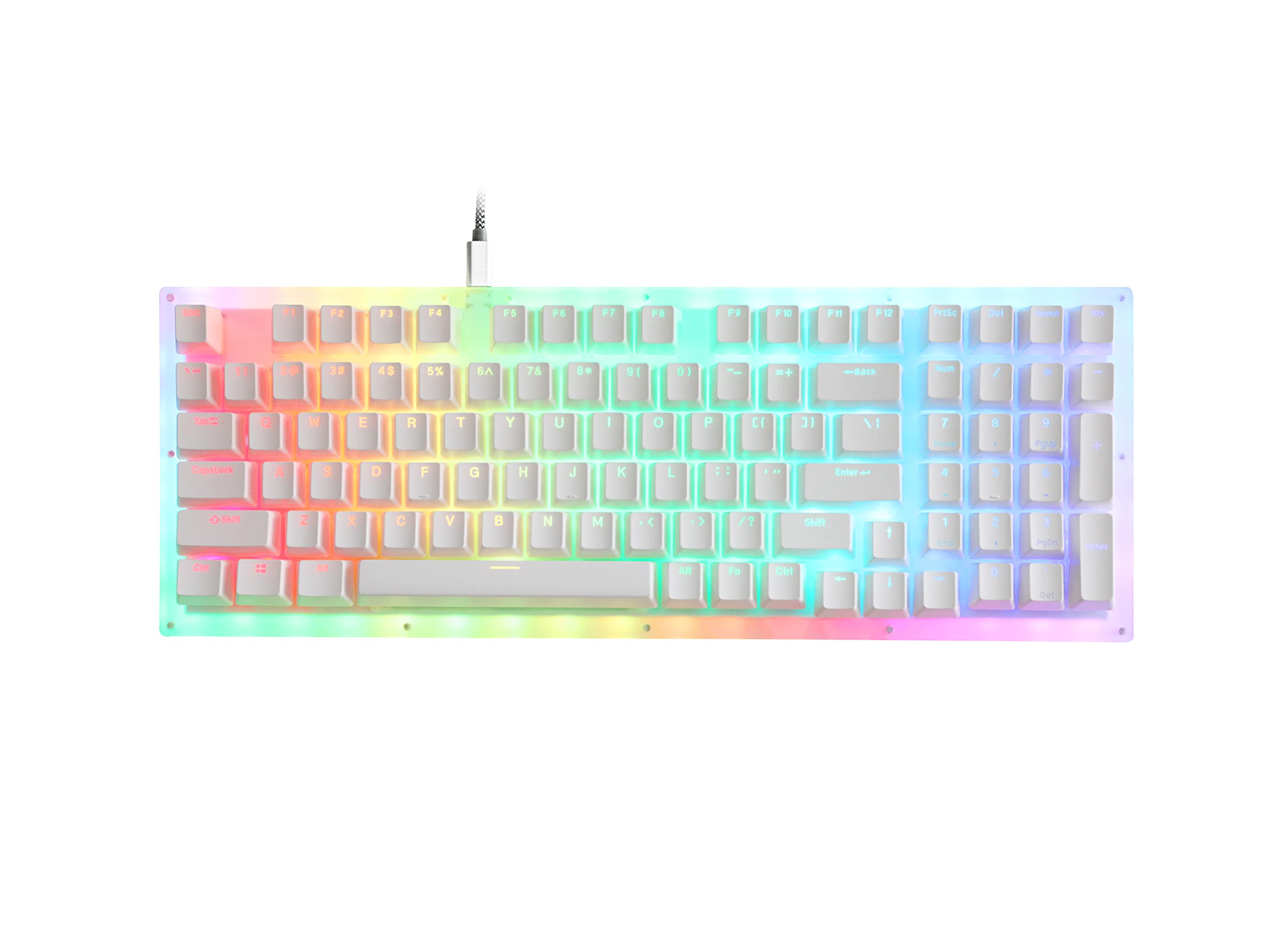 Feker Machinic 02 980 Hot Swappable Mechanical Keyboard Kit - RGB Backlit, Gateron Blue Switches, Type-C PCB Case - Perfect for Gaming, Coding & Office Work