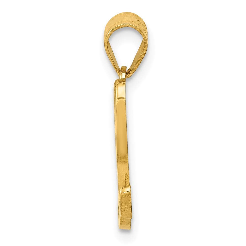 Roy Rose Jewelry 14K Yellow Gold L Initial Letter Pendant Necklace - Personalized Name Jewelry for Women, Dainty Alphabet Pendant for Everyday Wear, Gift for Her, Birthday, Anniversary, Valentine's Day