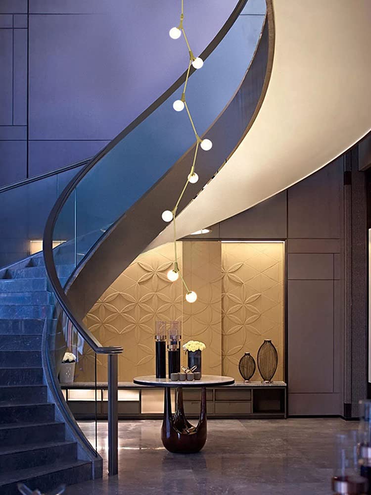 Modern Ceiling Pendant Light - Creative Vines Chandelier for Villa, Staircase & Hotel Decor | Art Deco Hanging Lamp for Duplex Apartments & Luxury Spaces | Perfect for Living Room, Dining Area & Entryway Lighting