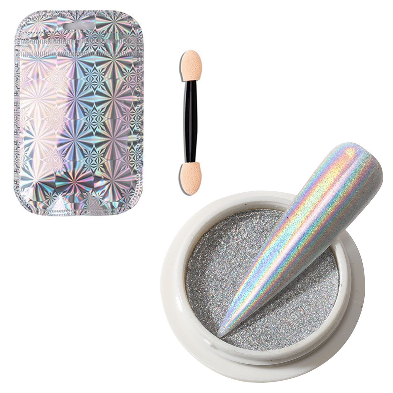 Premium Cosmetic Grade Nail Solid Powder - Gold & Silver Electroplated Titanium Pigment for Professional Salon & Home DIY Nail Art | Compatible with Nail Powder Machines | Perfect for Acrylic Nails, Ombre Designs & Glitter Nail Art