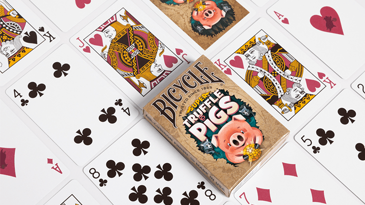 Bicycle Super Truffle Pigs Playing Cards - Premium Poker Deck for Card Games, Magic Tricks & Collectors | Fun Gift for Game Nights & Parties