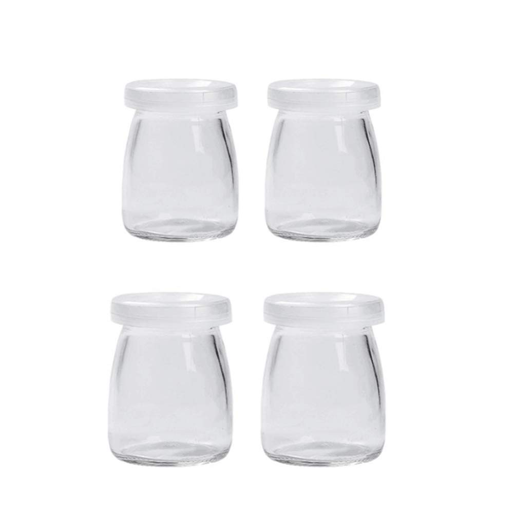 XYSQWZ 200ml Glass Jars with Airtight Lids - Food Storage Containers for Yogurt, Jam, Honey & Spices | Perfect for Kitchen Pantry Organization & Meal Prep