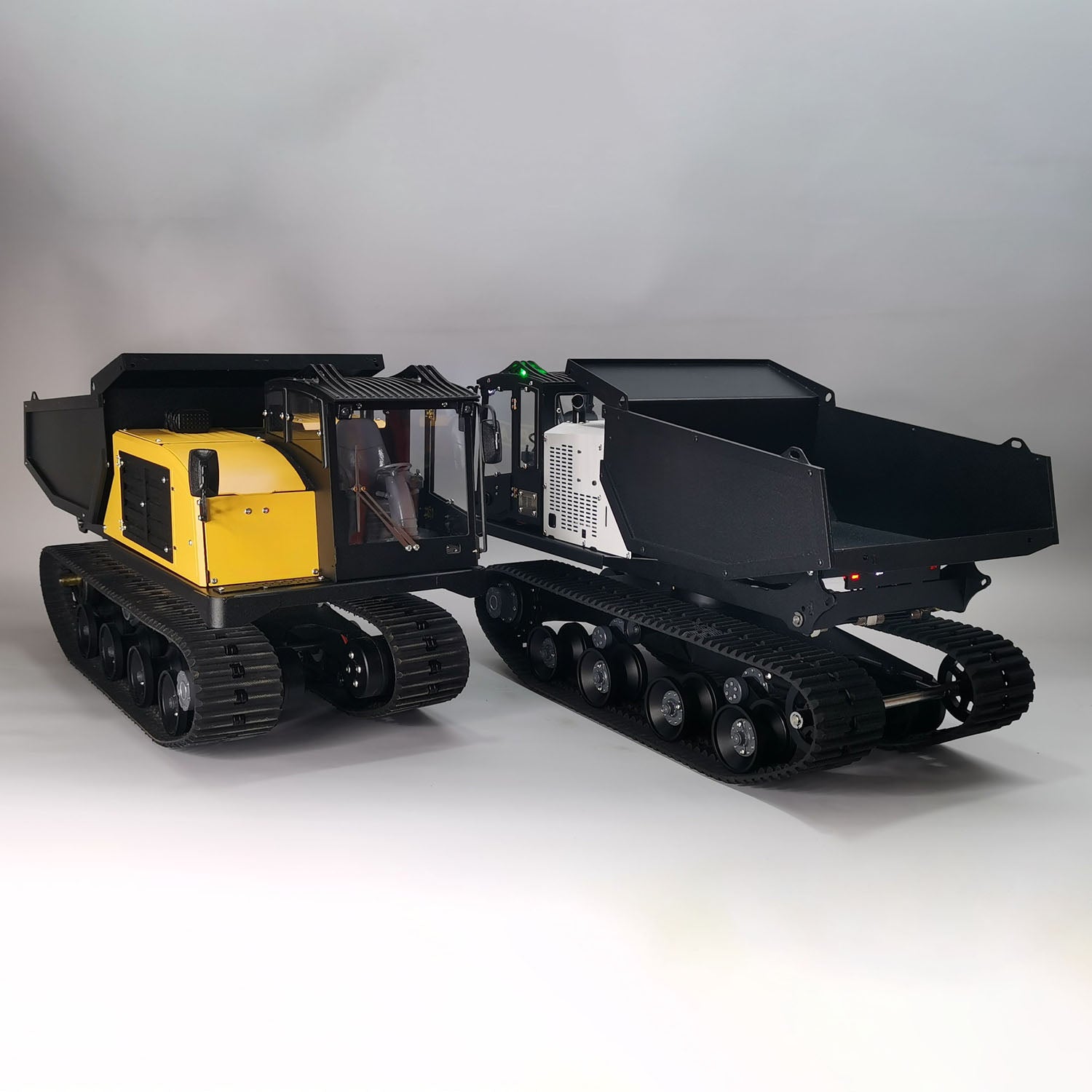 1/14 Scale Metal RC Hydraulic Crawler Dump Truck - T14R Radio Controlled Construction Vehicle with Tracked Tipper, RTR, Light & Sound Effects - Perfect for Construction Site Play, STEM Learning, and RC Hobby Enthusiasts