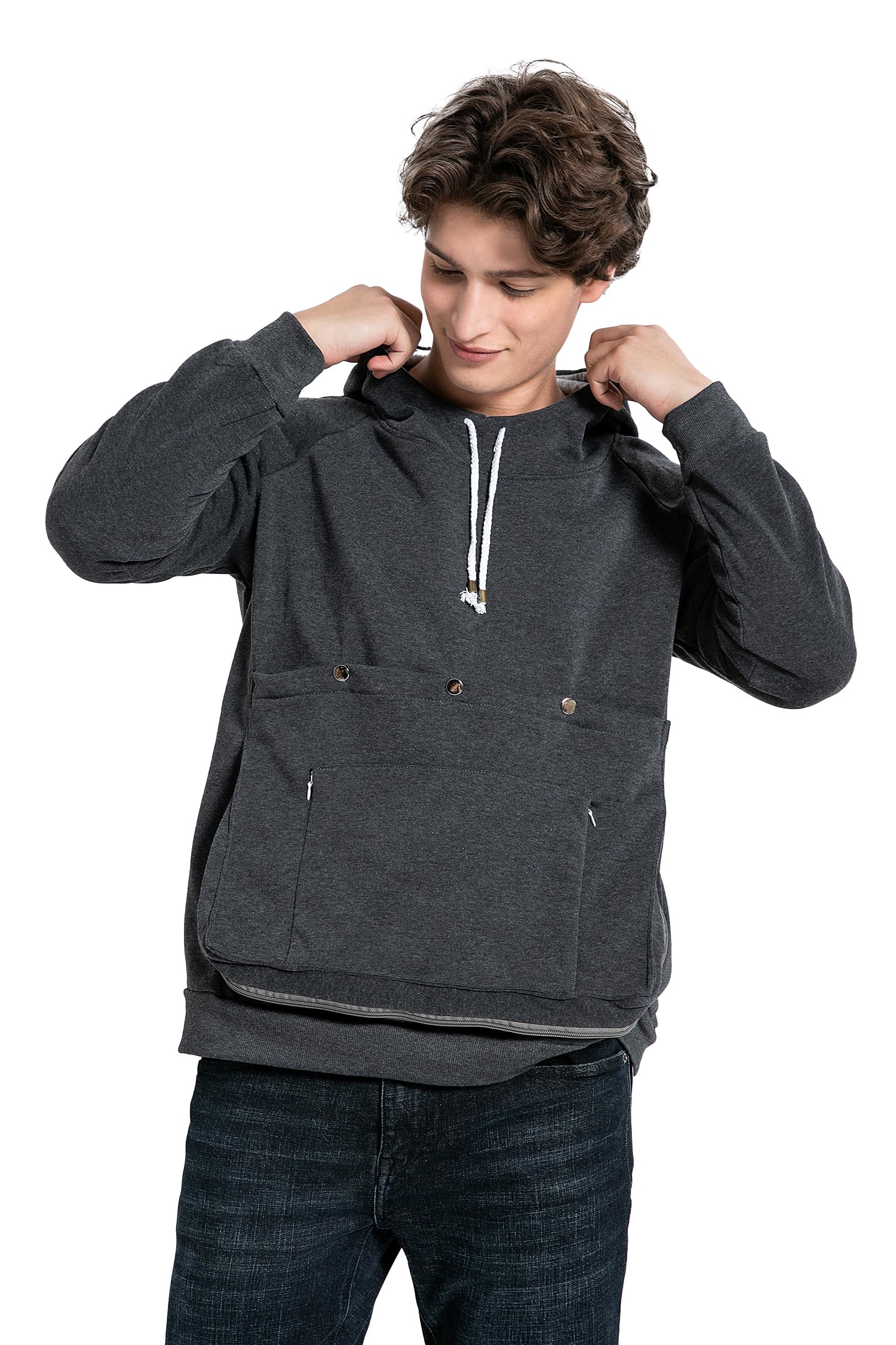 LINYUCHEN Unisex Cat & Dog Carrier Hoodie - Large Pet Pocket Sweatshirt for Puppies & Kittens | Kangaroo Style Pullover for Pet Lovers - Perfect for Outdoor Adventures, Travel & Daily Walks