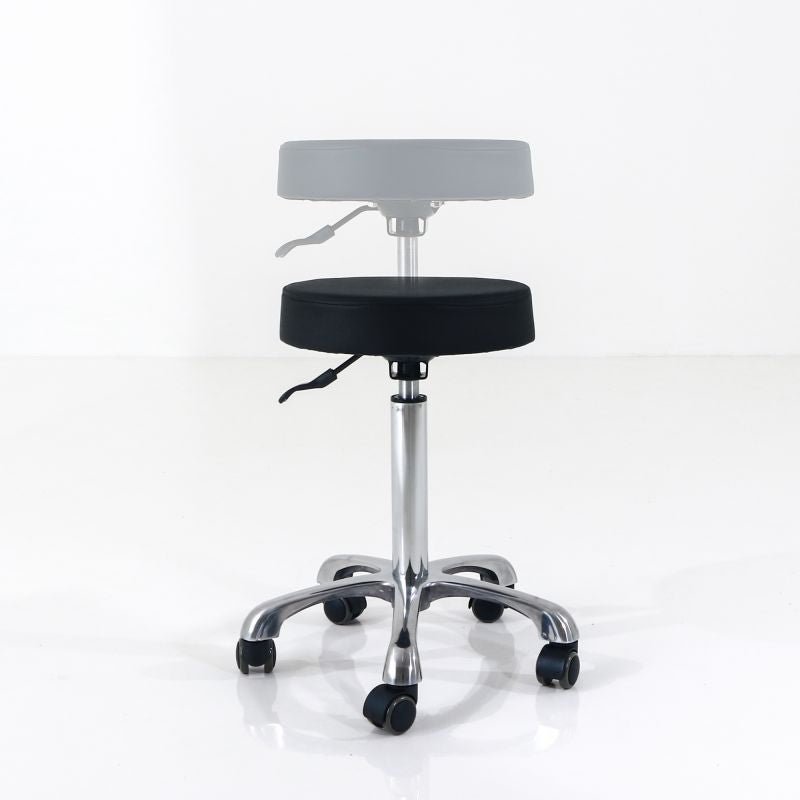 Silverfox 1023A Rolling Stool with Wheels - Adjustable Height Rolling Chair for Salon, Kitchen, Office & Workshop - Ergonomic Rolling Seat with Swivel & Locking Casters