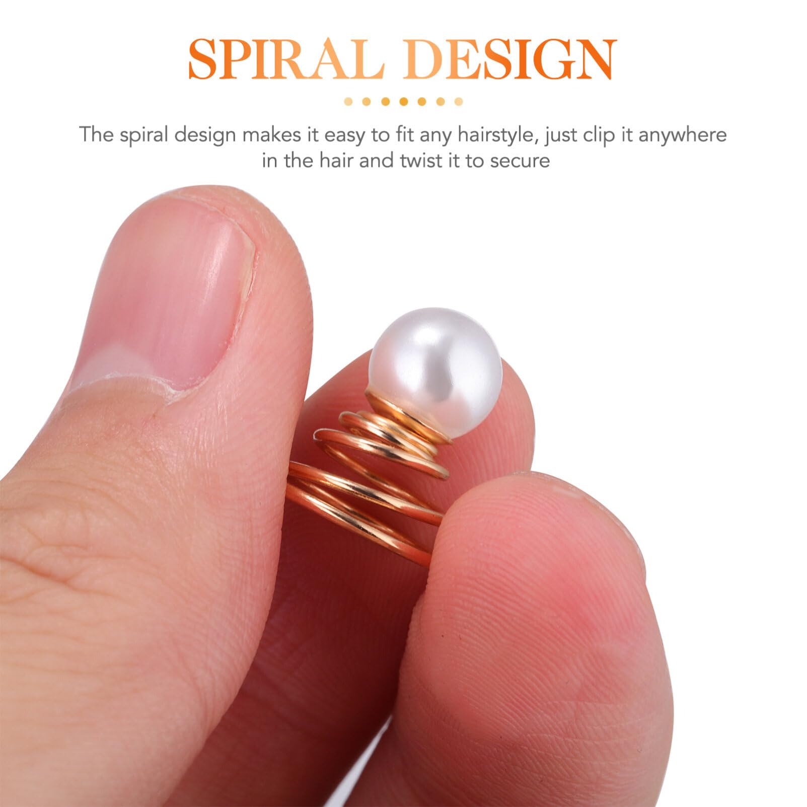 Lurrose 12pcs Pearl Spiral Hair Pins - Elegant Twisted Coil Hair Clips with Pearls for Women & Girls | Perfect for Weddings, Prom, Bridal Accessories & Everyday Hairstyles