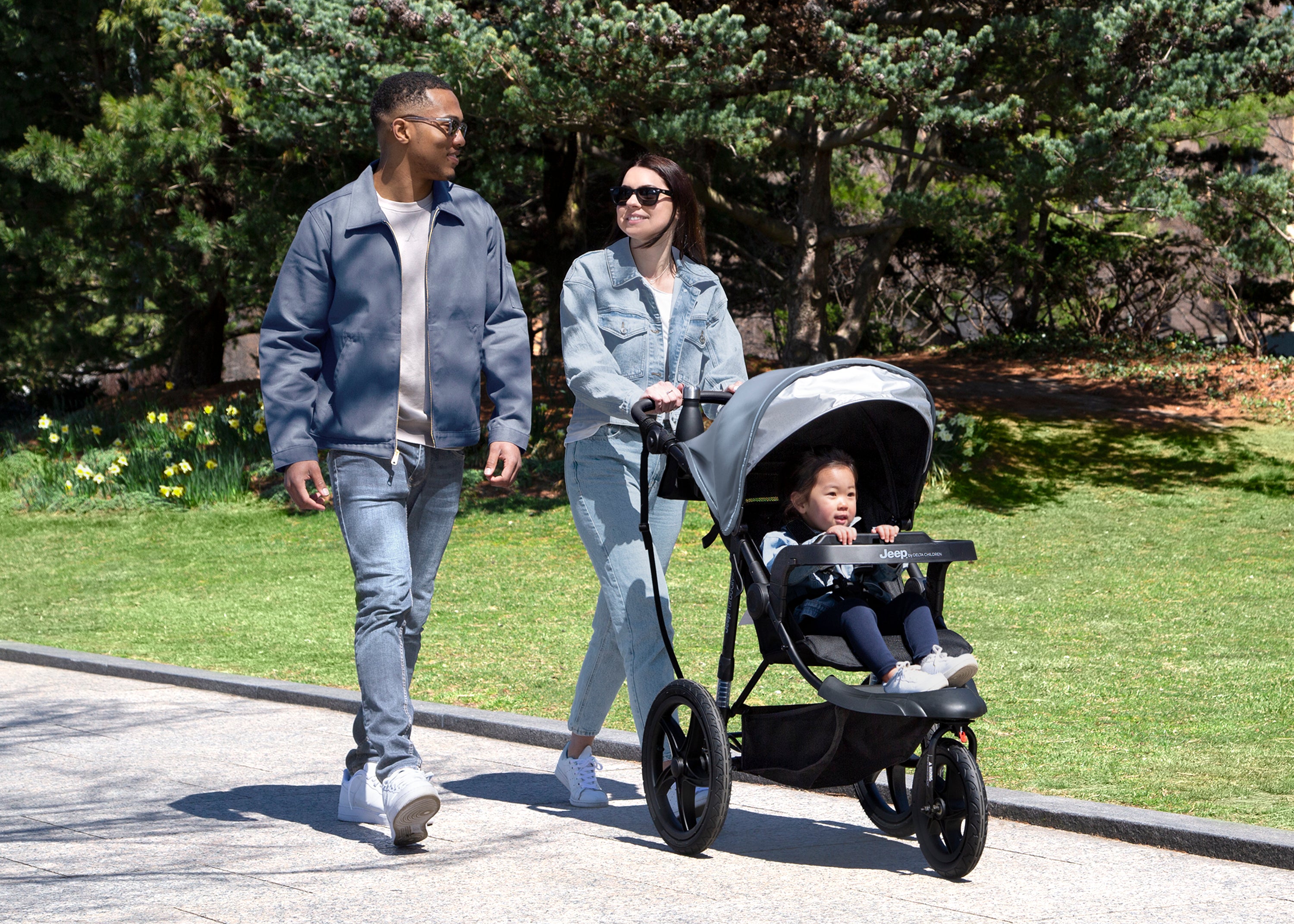 Jeep TurboGlyde All-Terrain Jogging Stroller for Running & Outdoor Adventures - Lightweight Baby Stroller with Shock Absorption for Smooth Rides on Trails, Parks & City Streets
