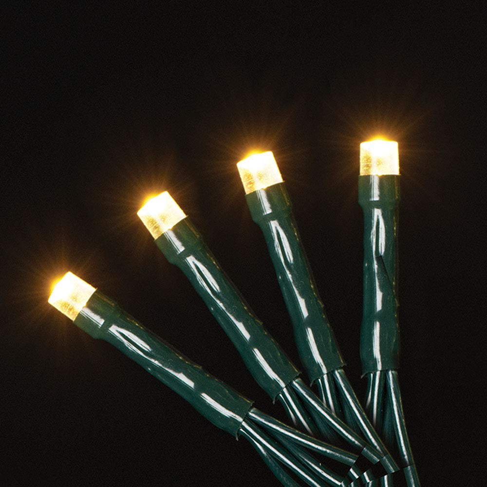 200L USB LED Green Cord with Warm White Light - 10 Functions & 8/16 Timer for Home, Office, and Party Decorations