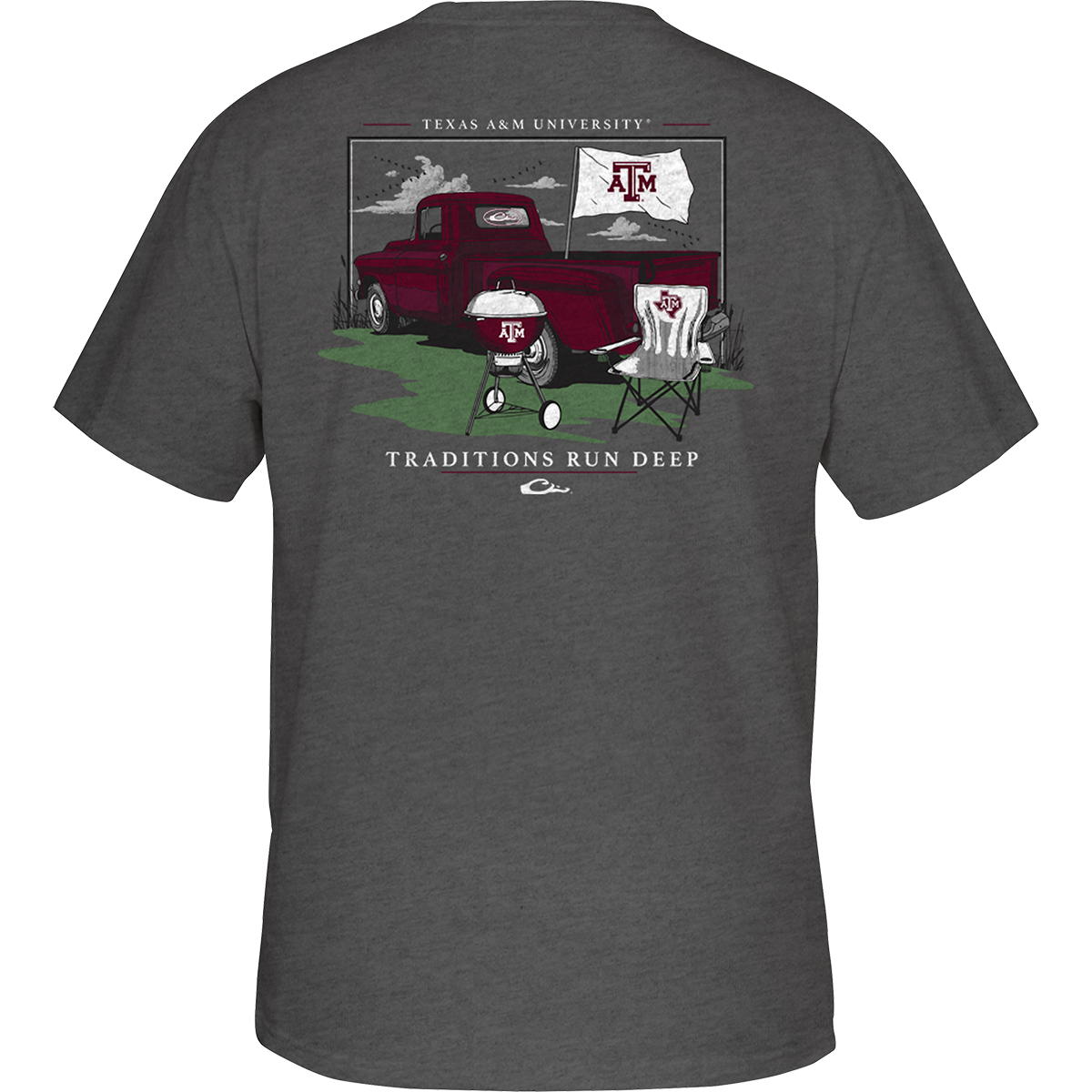 Texas A&M Drake Tailgate T-Shirt - Comfortable Cotton College Football Fan Apparel for Game Day, Tailgating & School Spirit Events