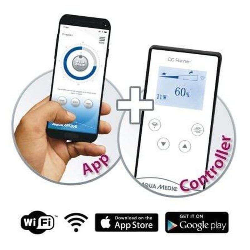 Aqua Medic DC Runner 2.3 App Controlled Water Pump - Quiet Submersible Pump for Aquariums, Ponds & Hydroponics | Perfect for Fish Tanks, Water Features & Indoor Gardening