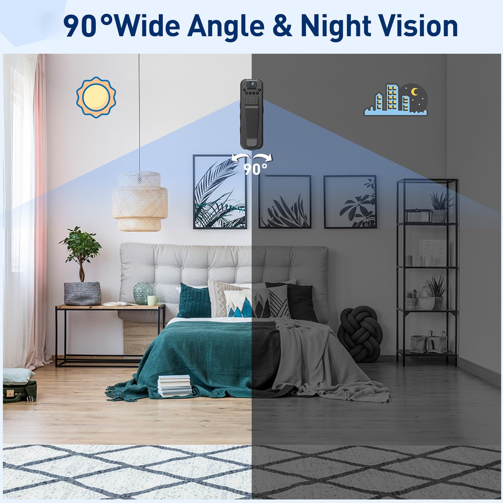 Focket Mini Body Camera - 1080P HD Wearable Video Recorder with Night Vision, Hotspot Direct Connect, 90° Wide Angle & 256GB SD Card Support - Ideal for Security, Law Enforcement, Outdoor Adventures and Evidence Recording