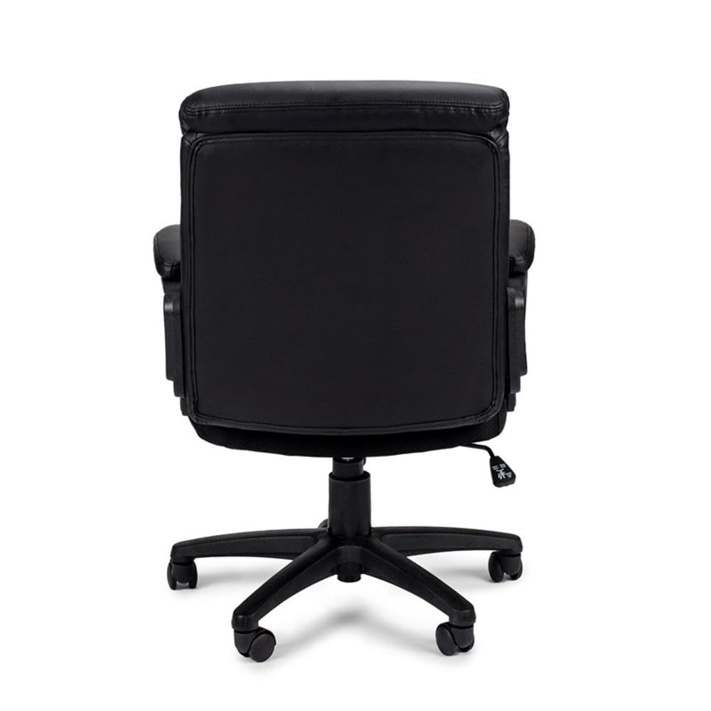 Poundex Compet Office Chair - Ergonomic Adjustable Black Desk Chair for Home & Office Use - Perfect for Long Hours of Work, Gaming, or Studying