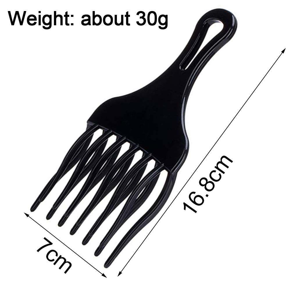 NALCY 4PCS Afro Hair Pick Comb Set - Plastic Wide Tooth Comb for Natural Curls, Perm & Styling - Perfect for Afro Hair, Curly Hair Care & Salon Styling Tools