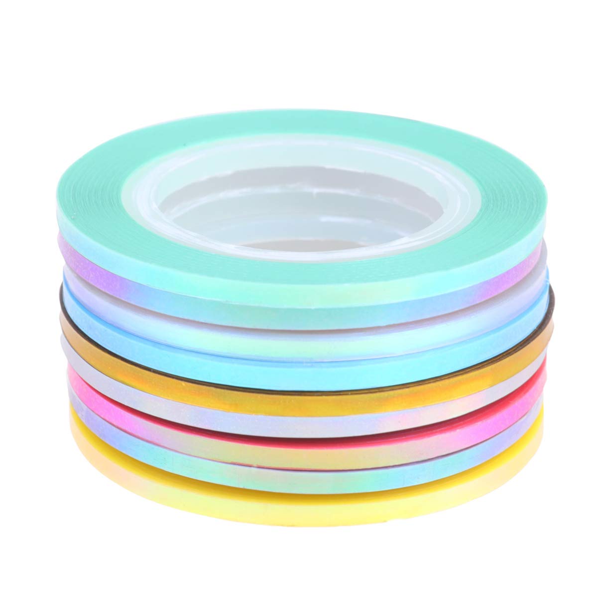 Colorful Nail Striping Tape Set - 3 Sizes, 12 Multicolor Rolls for DIY Nail Art Designs | Perfect for Salon, Home Manicures & Nail Art Enthusiasts