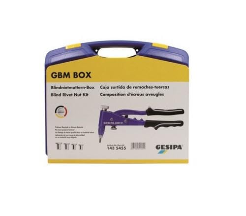 Gesipa 1435455 GBM 30 Blind Rivet Nut Hand Tool - Blue/Black - Professional Riveting Tool for Metal, Wood, and DIY Projects